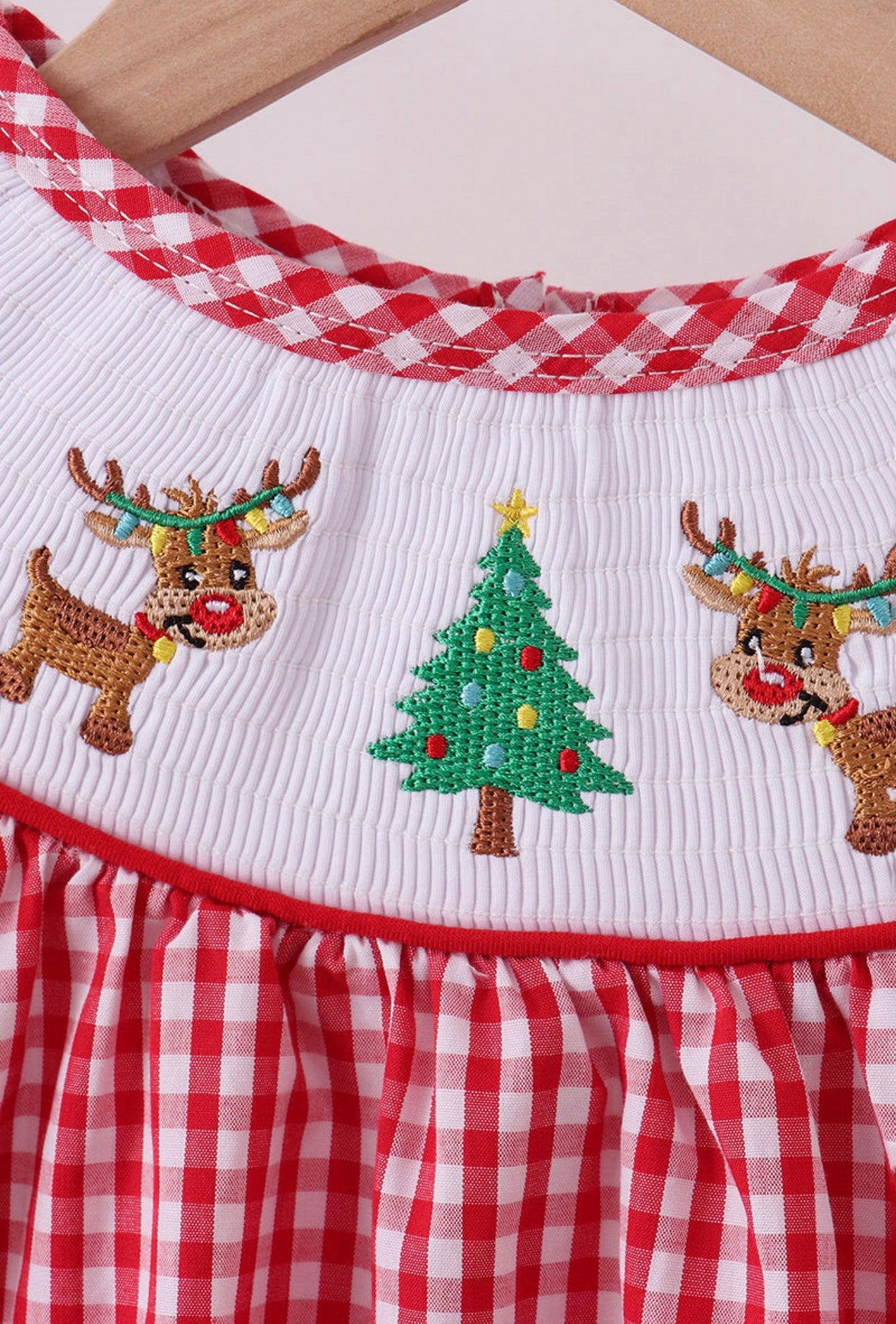 Reindeer Plaid Ruffle Romper - LuLLabY LaNe