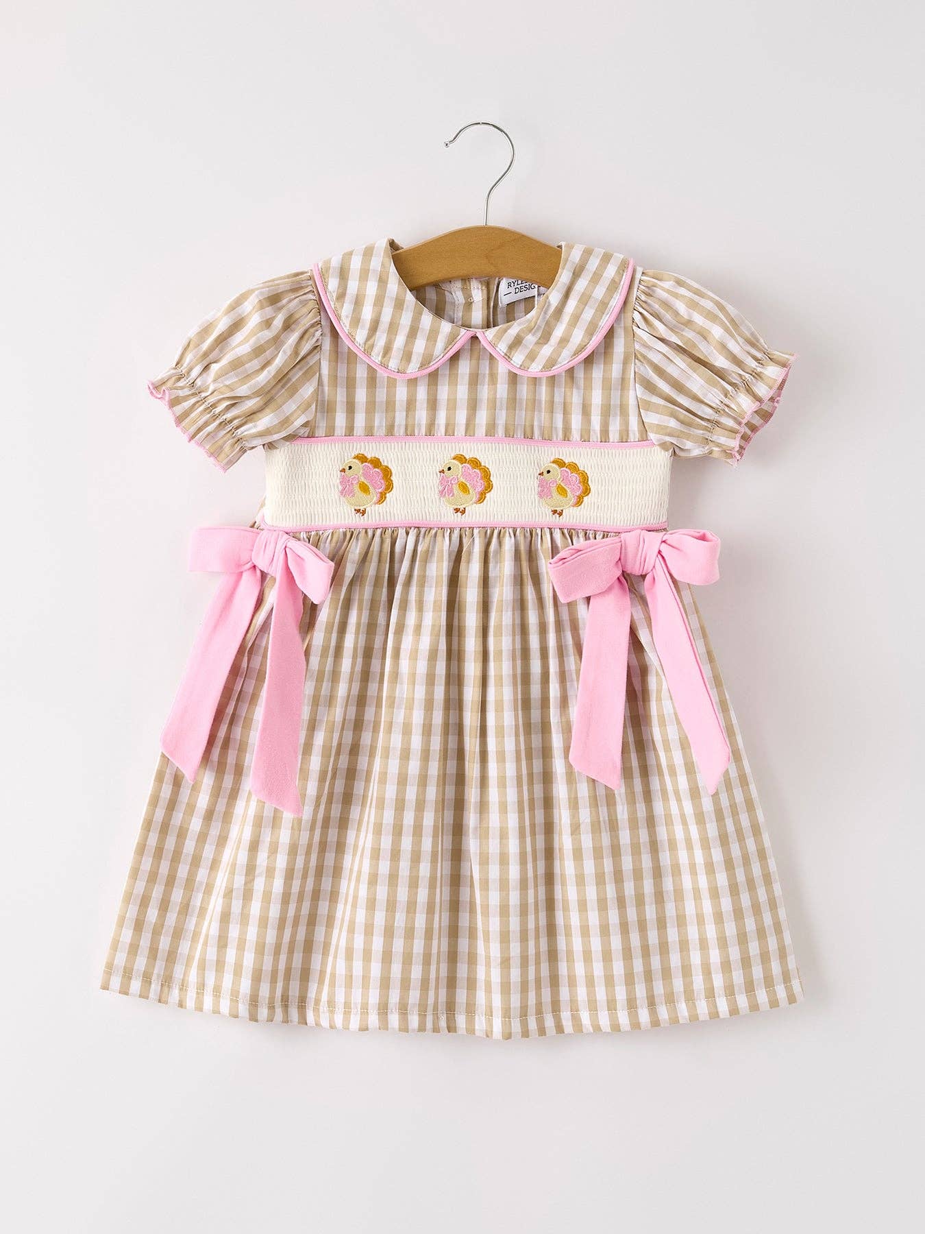Thanksgiving Bow Girls Dress - LuLLabY LaNe