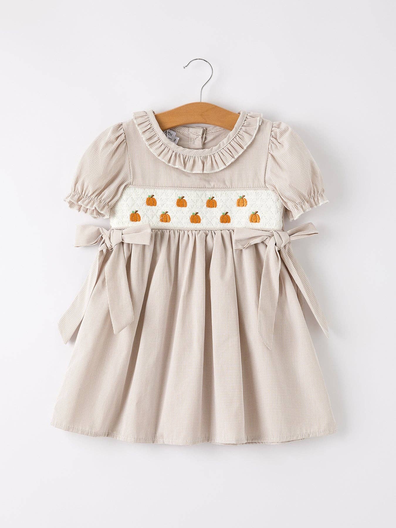 Pumpkin Plaid Girls Dress - LuLLabY LaNe