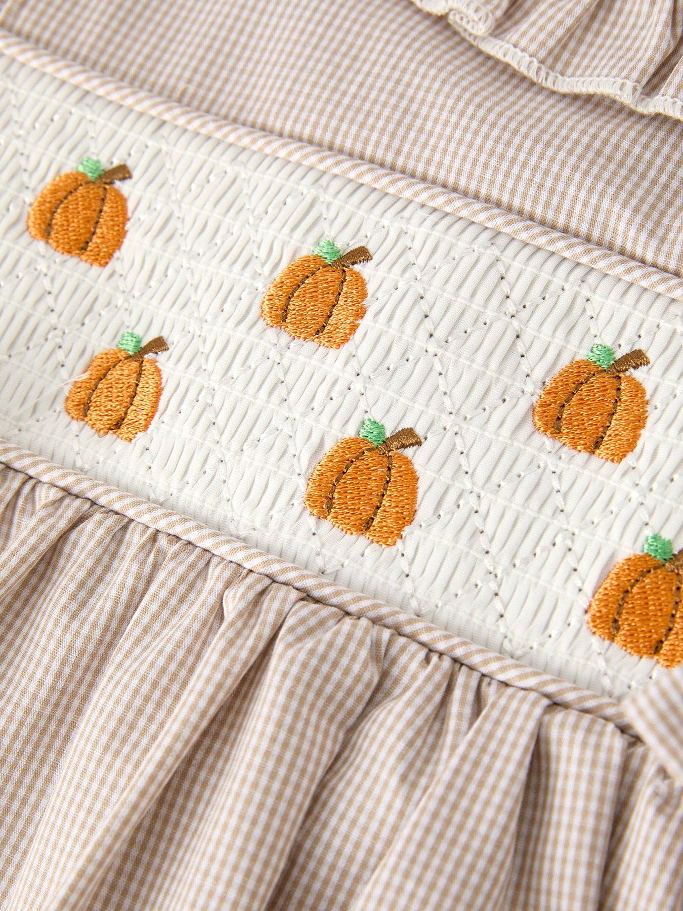 Pumpkin Plaid Girls Dress - LuLLabY LaNe