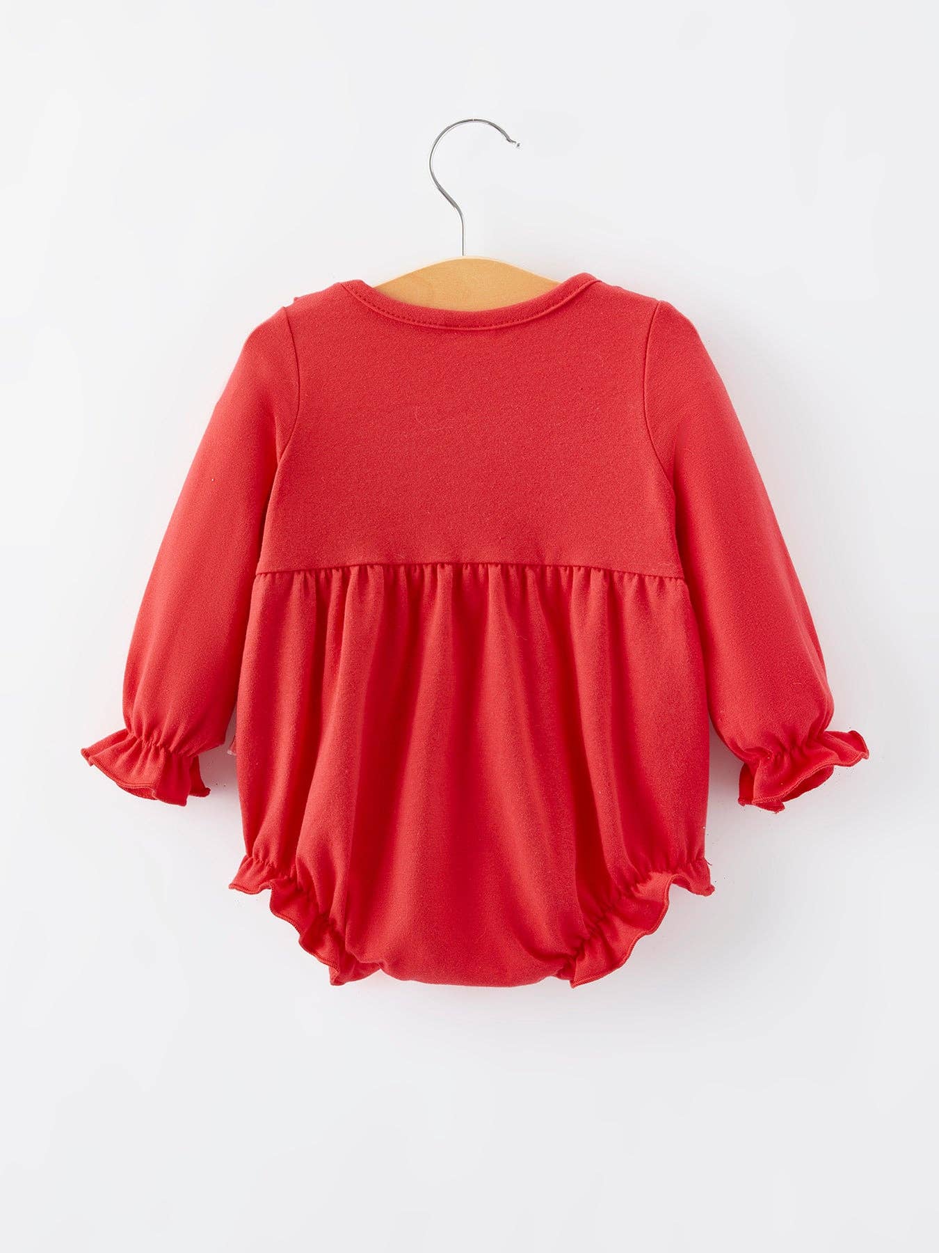 Christmas Smocking Embroidery Bow Girls Romper - LuLLabY LaNe
